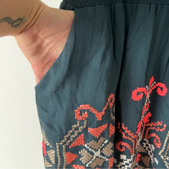 Anthropologie Yoana Baraschi Boho Embroidered Cross Stitch Dress - Picture 4 of 9